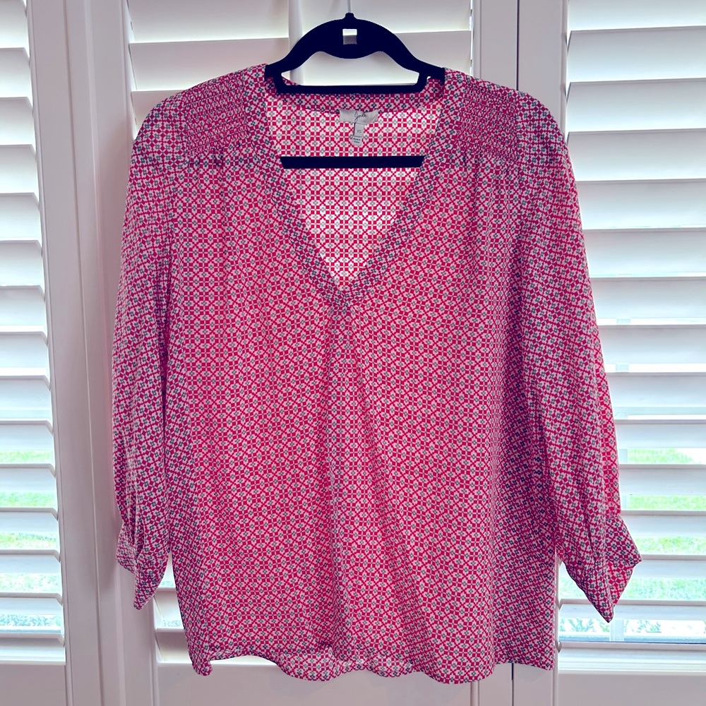 Women’s Joie silk blouse with 3/4 sleeves